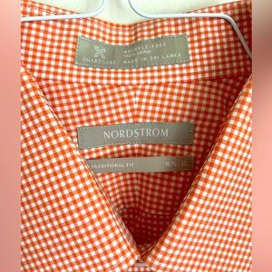 Nordstrom Men's Orange Checkered Shirt